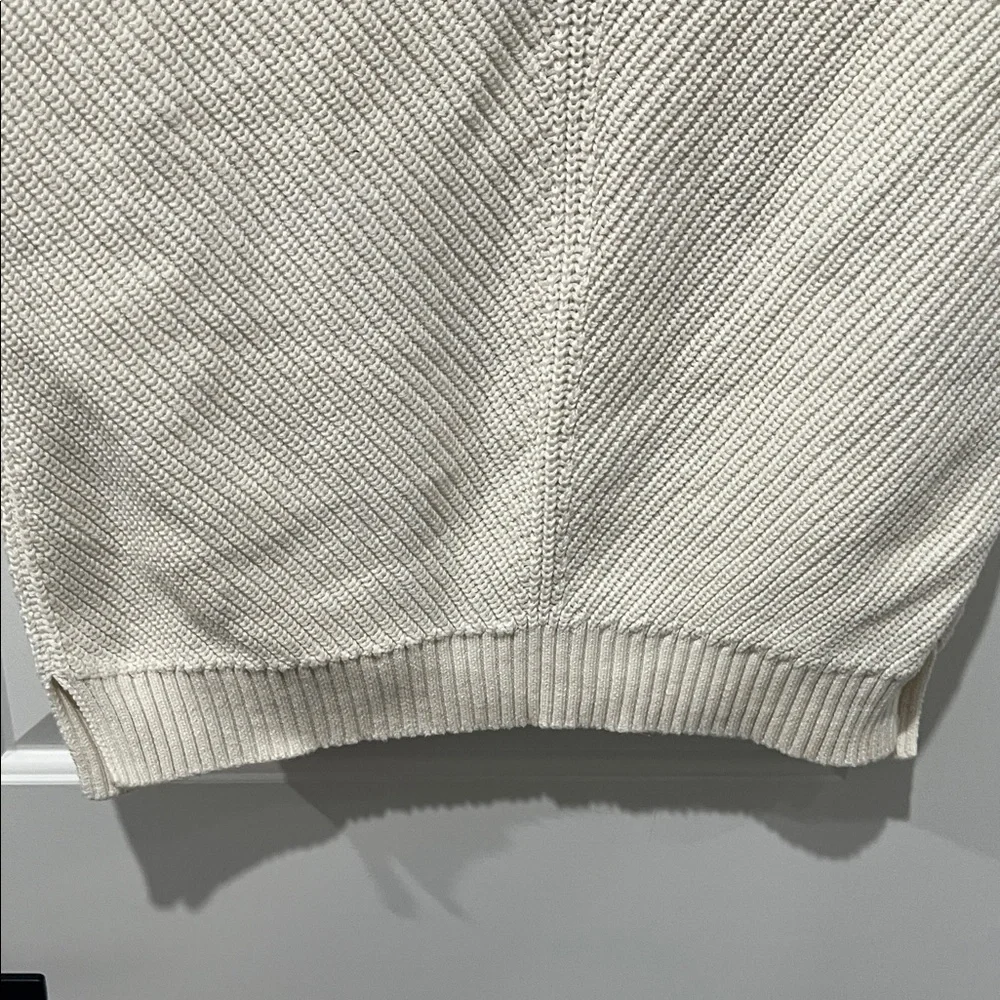 Weatherproof 100% Cotton Cream Knit Sweater‎ Vest Size Medium